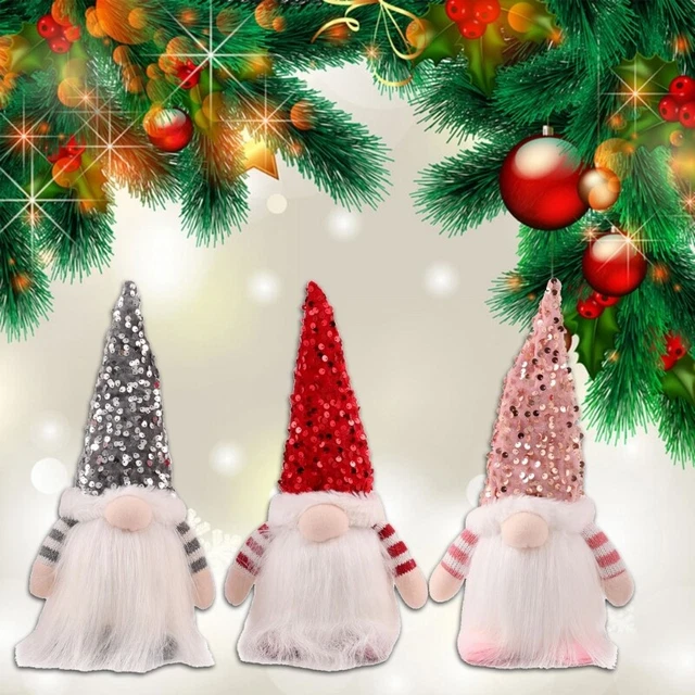 Glowing Christmas Gnome Doll with Lights Christmas Decoration for Home 3