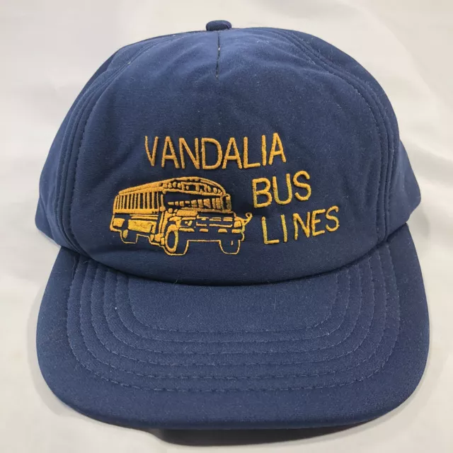 Vintage Vandalia Bus Lines Snapback Hat Cap Adjustable One Size Fit Most 80s 90s