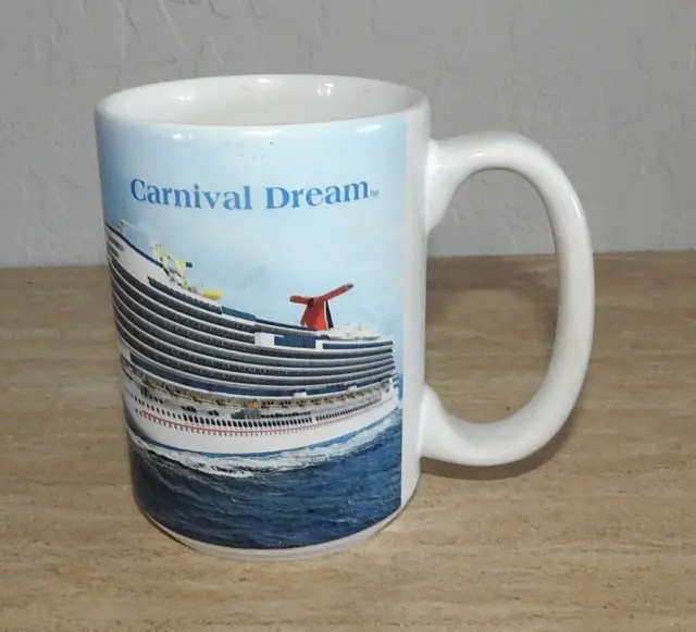 arnival Cruise Line Ceramic Mug "Carnival Dream" Ship's Picture Graphic Souvenir