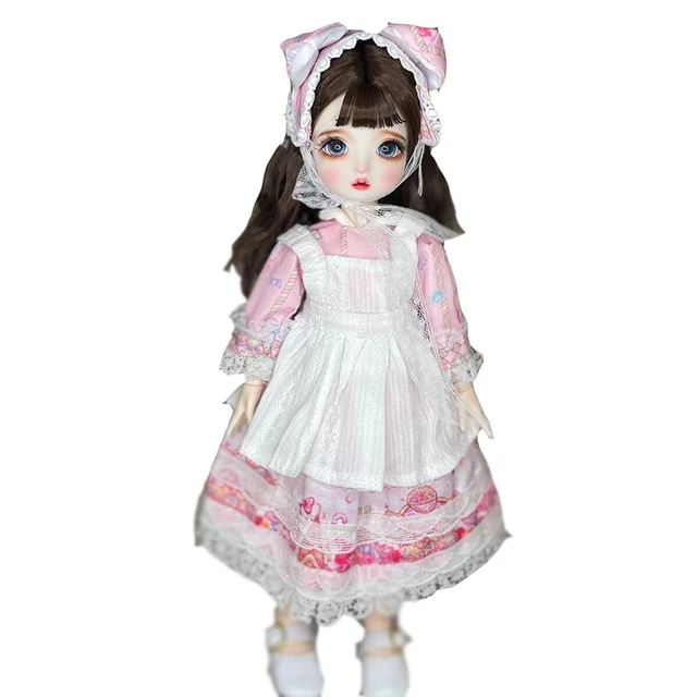 1/6 BJD Toy 12 inch Girl Doll Face Makeup Moveable Joints Body Full Set Outfits