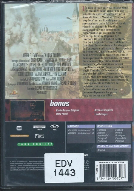 DVD Un pont trop loin Sean ConneryNeuf sous blister (envoi suivi) 2