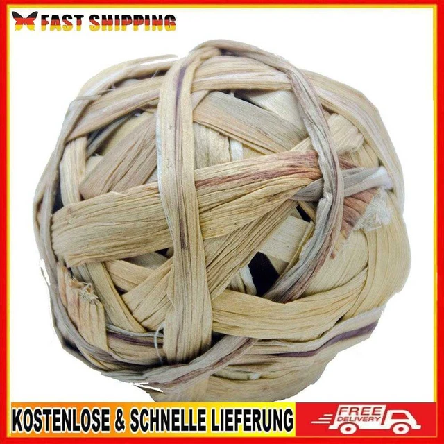Naturstrohball Papageienbiss Zähne Reinigungsspielzeug für kleine Nagetiere (B)