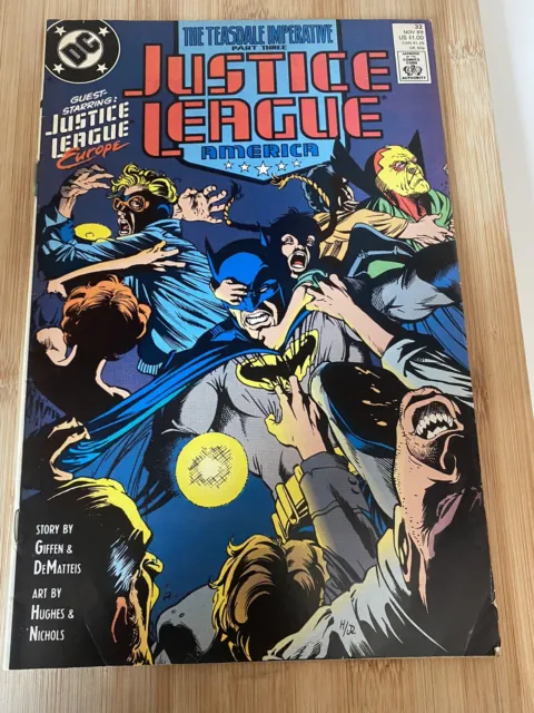 Justice League America #32 November 1989 The Teasdale Imperative - Part Three