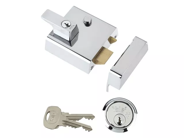 Yale YALP2CHNL P2 Double Security Nightlatch Chrome Finish 40mm Backset Visi