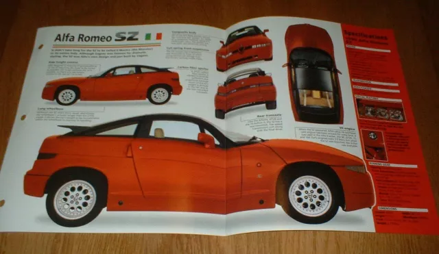 ★★1990 Alfa Romeo Sz Spec Sheet Brochure Photo Info Poster 89 90 91 92 93 94★★