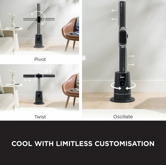 SHARK TURBOBLADE COOL + Heat High Speed Tower Fan [TH200UK] £194.99 ...