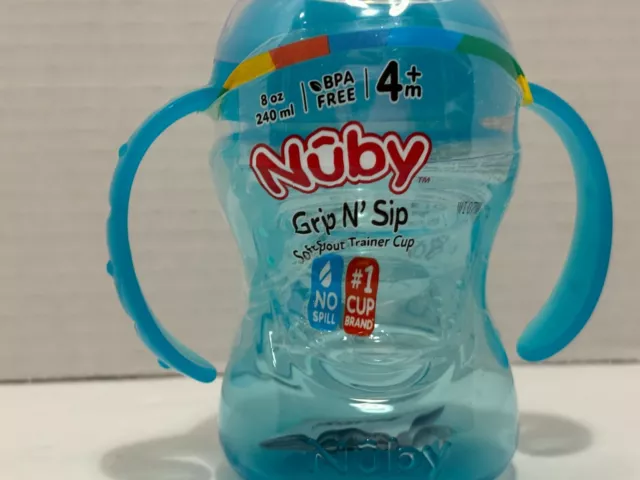 Nuby Grip N' Sip 1st Sipeez Sippy Cup - Easy-to-Hold Handle - No Spill -BPA Free 2