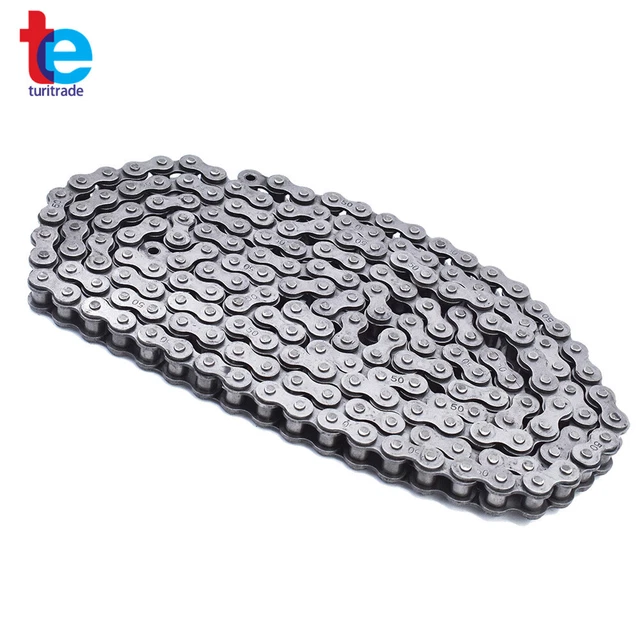 Pitch Size 0.62 #50 Roller Chain 10 Feet with 1 Connecting Links US