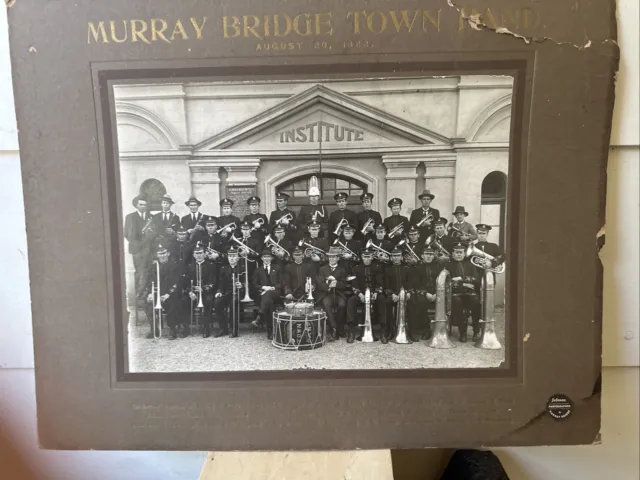 Murray Bridge Town Band 1922 Large Old Portrait Photo All named South Australia