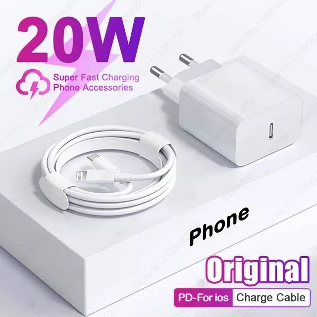 Chargeur Rapide USB C PD 20W Câble  pour  iPhone 15 / 12 Pro /  11 et ipad