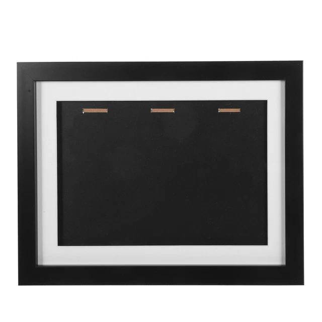 Cadre Vitrine (shadow Box) Avec Fente Supérieure - Dimensions 21.7x26.7 Cm, Intérieur 20x25 Cm, MDF Noir - 11