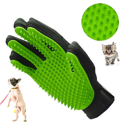 Pet Grooming Glove Brush Dog Cat Hair Fur Remover Bathing Shedding Mitt Massage