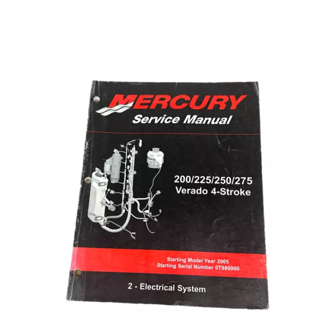 Mercury Service Manual  Electrical System 200-275 HP Verado 90-896580200