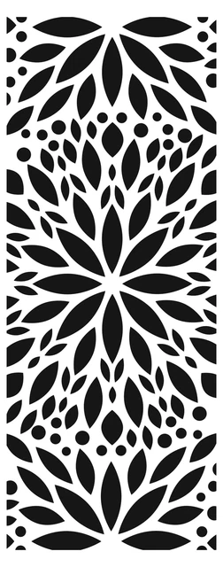 Plantilla Crafter's Workshop Slimline 4""X9""-Pantalla de pétalos TCW4X9-2339