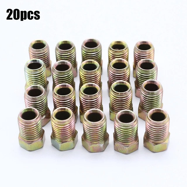 Écrous de tube torché inversé plaqués zinc pour ligne de frein 3/16 pouces -
