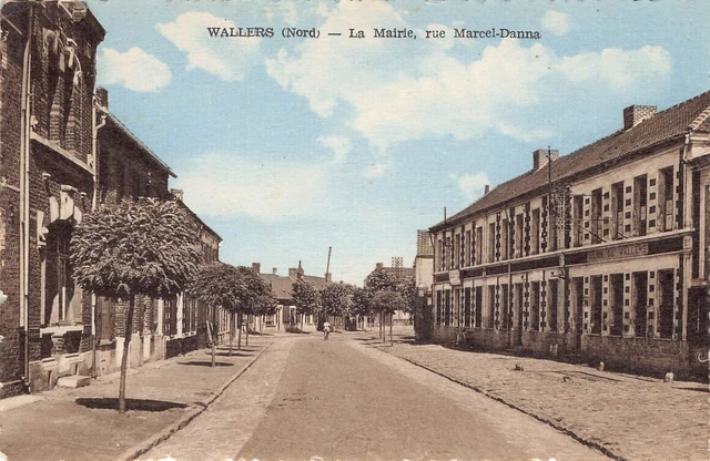 Carte Postale Ancienne Dept 59 Nord - Wallers la Mairie rue Marcel Danna