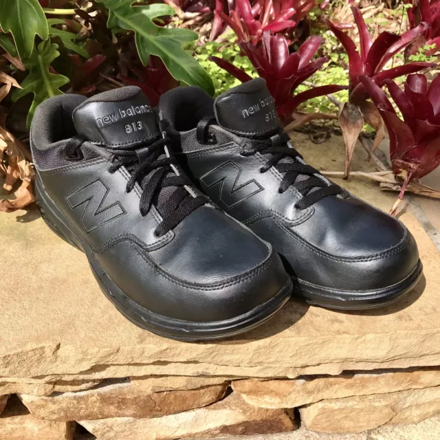 NEW BALANCE 813 Black Walking Shoes Men's Sz 8 Wide 4E RollerBar Tread ...