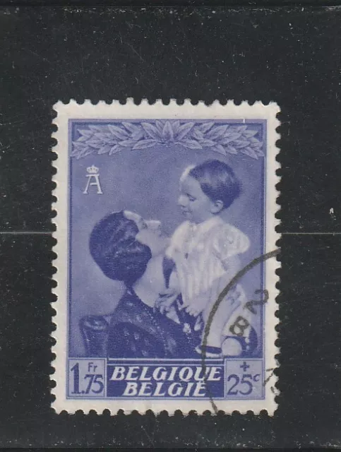 L6184 BELGIQUE timbre Y&T N° 453 de 1937 " Reine Astrid et Prince Bau " Oblitéré