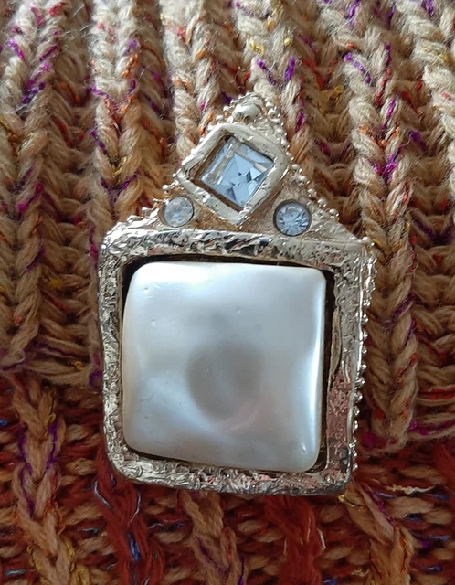 Broche Vintage Alexis Lahellec Paris Yahon - Dorée, état Très Bon