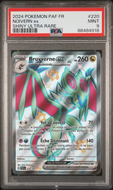 Paldea Bruyverne Ex 220 Shiny Ev4.5 Mint Psa 9 Pokemon Fr Card