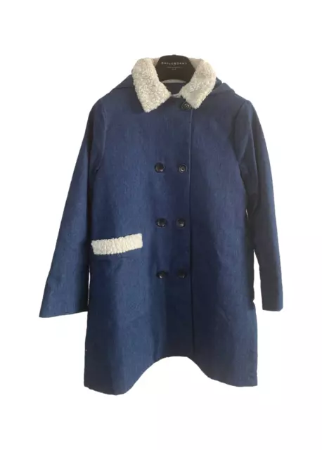 Cappotto bambina Motoreta Colore blu Taglia 8/9 anni