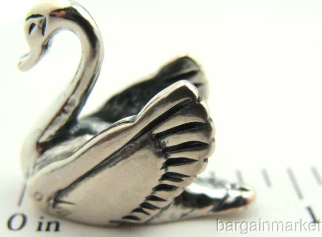 Miniature Sterling Silver Swan Duck Bird Figurine #204