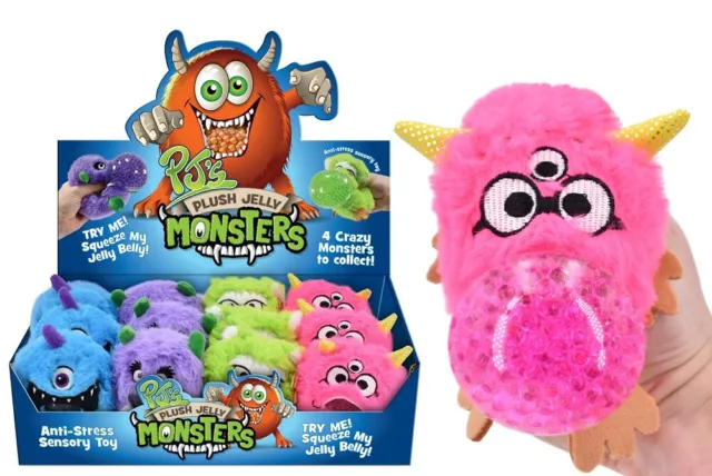 Kandytoys Plush Jelly Monsters - Ty5907 Squishy Squeezy Stress Beads Bright Ball