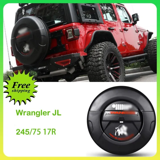 Reserverad Radabdeckung passend für Jeep Wrangler JL 4 Tür 2018-2023 17inch ABS