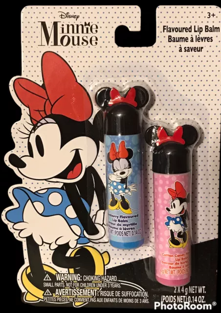 Disney Minnie Mouse Blueberry and Cotton Candy Flavored Lip Balm Cute