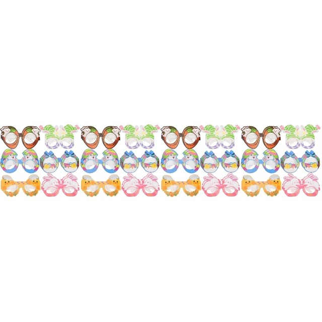 48 Pcs Easter Photo Props Glasses Happy Decorations Clothing