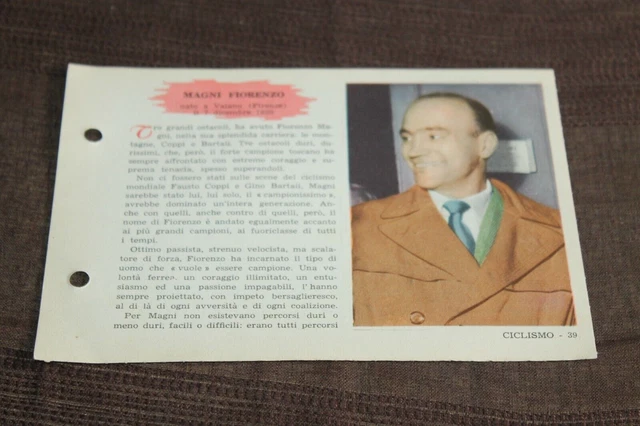 Figurine Encyklopedia Dello Sport – Napoli 1958/59 – Leoni Adolfo Cyclisme