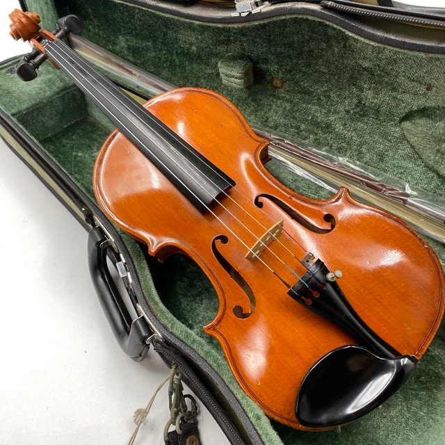 【虎杢】Suzuki violin No.330 1/4 Anno1986年 初期物 1900年頃 M SUZUKI No 5 虎杢 4/4 超初期 鈴木バイオリン