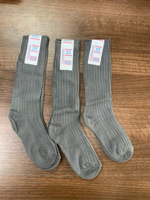 Pack multiple de 3 paires de chaussettes garçons filles gris pied taille 6-8,5 neuf