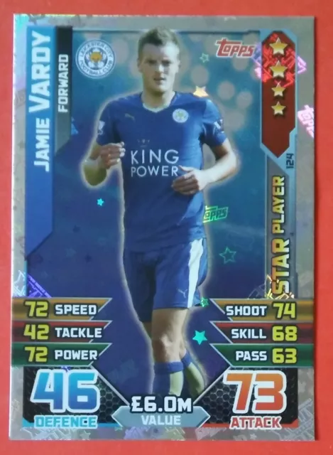 Match Attax 2015/16 Star Player - Jamie Vardy of Leicester City