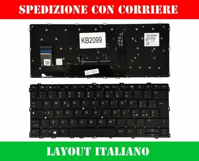 Tastiera Nera Italiana Elitebook X360 1030 G2 Retroilluminata No Frame