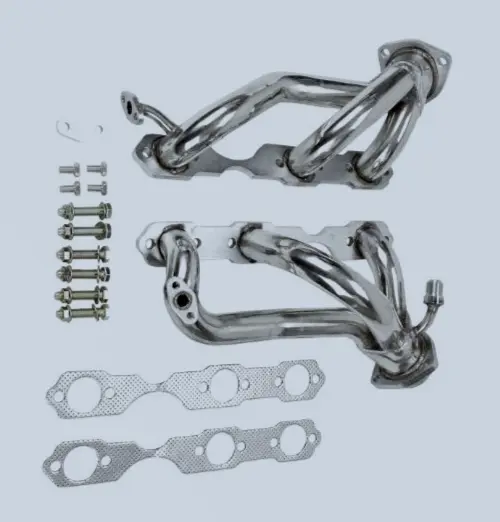 Stainless Street Rod Rear Dump Chevy V6 4.3L 4.3 Exhaust Manifold Headers