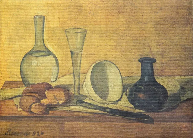 Riproduzione Su Carta Fotografica di Originale "Still Life With" Giorgio Morandi