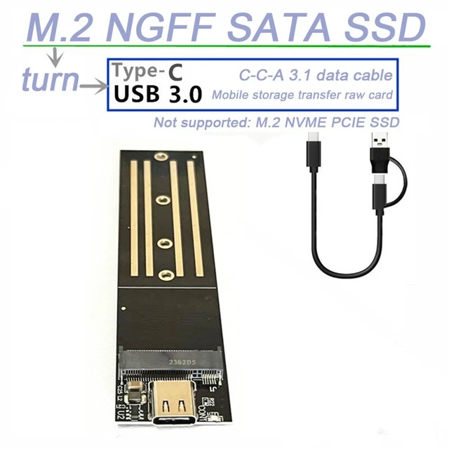 SCHEDA ADATTATORE M.2 SSD a Sata NVMe M.2 da NGFF a SFF-8611 per scheda
