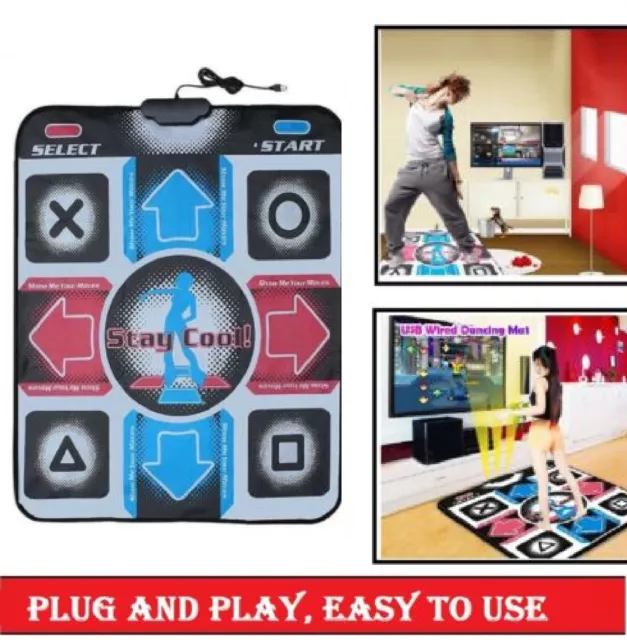 USB Dancing Mat Pad Step Dance Yoga Video Game Blanket Non-Slip Pads For Dancers