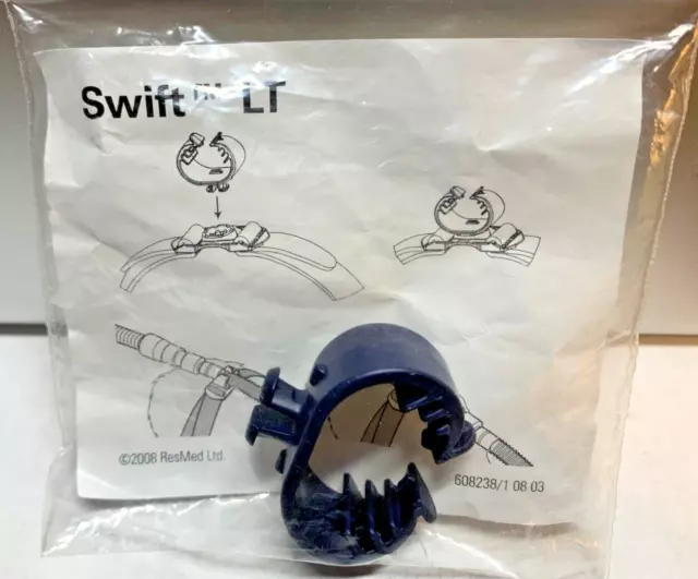 ResMed Swift LT * HOSE CLIP * Plastic Tube Retainer * #608238 * New In Package!