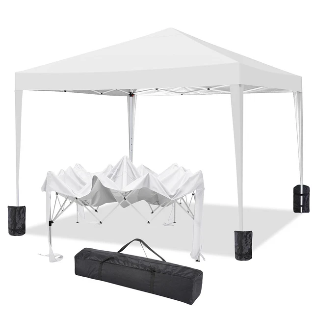 3x3m Gartenpavillon Wasserdicht Pop up Pavillon Faltbar Pavillion UV-Schutz 50+