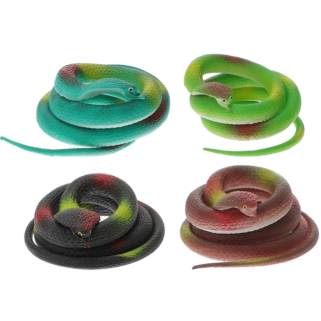 4 piezas Serpiente de juguete para niños Tpr juguete serpiente de agua