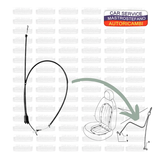 Cavo Ribaltamento Sedile Per Lancia Y 2003-2011 - Destra E Sinistra, Con Rivetti - Foto 9