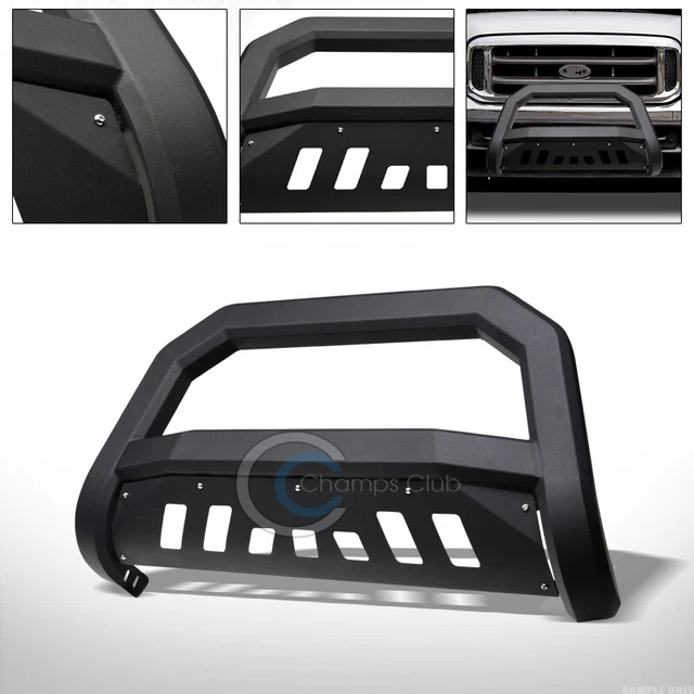 Fit 05-07 Ford F250/F350 Matte Black AVT Bold Bull Bar Brush Bumper Grille Guard