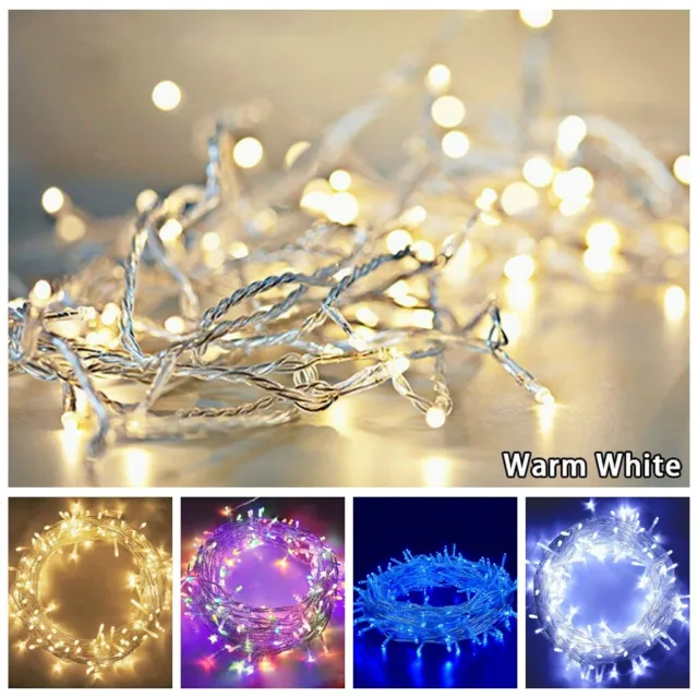 Battery Operated Waterproof Outdoor 10-100LED String Lights Fairy Xmas Christmas