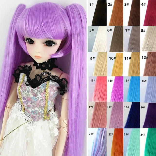 Dolls Wigs Ponytail Hair Accessories for 1/3 1/4 1/6 BJD Doll Fashion Doll DIY
