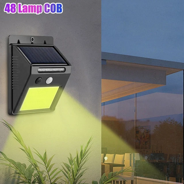 Sécurité 48 Lampe COB 20 Lampe Solaire Lampe Lumière murale Lampes de jardin
