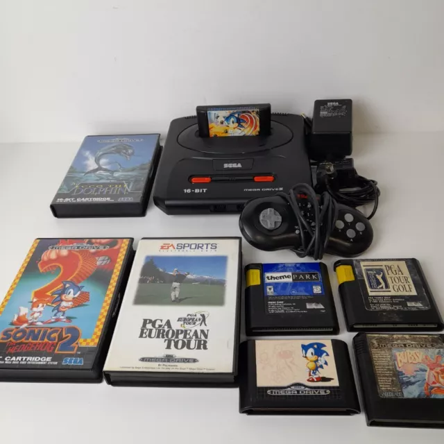 Sega Mega Drive 2 Console Games Controller Black Sonic PGA -WRDC