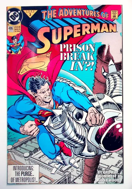 Adventures of Superman (DC) #486 Jan-1992 [716] FN/VF Direct