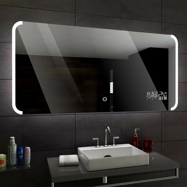 SEATTLE Lumineux LED Bain Miroir De La Salle mural | Interrupteur Accessoires
